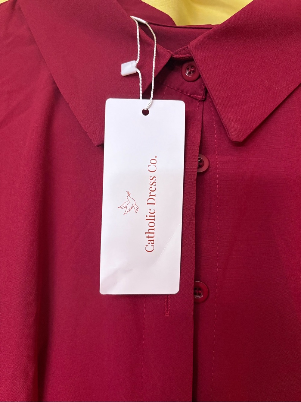 Women’s Button-Front Deep Berry dress